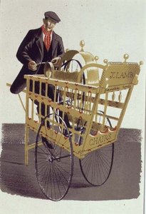 磨刀者》，由Curwen出版社印刷，出自《高街》，作者J.M.Richards，由《乡村生活》出版。 作者 埃里克·拉维鲁（Eric Ravilious）
