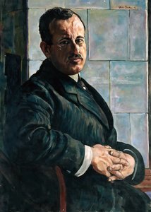 乔治·赫尔曼（Georg Hermann）肖像1871-1943，1917-1918年。