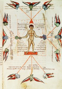 年表和天文手稿集，约 1180-1200 年（羊皮纸） 作者 埃里希·莱辛