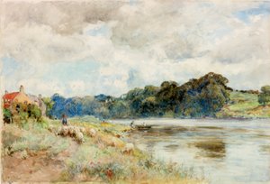 科凯特河上，约 1902 年（水彩画） 作者 欧内斯特·阿尔伯特·沃特洛