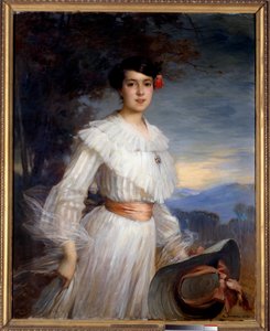 玛德琳隐士的肖像。 Ernest Bordes (1852-1914) 的绘画 作者 欧内斯特·鲍德斯