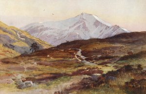 Ben Lui，四月，来自 Strath Fillan（彩色石版印刷）。