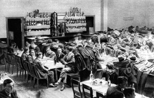 学生餐厅，巴黎，1931年。 作者 欧内斯特·弗拉马里翁
