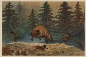 狩猎野牛，1871年 作者 欧内斯特·亨利·格里斯特