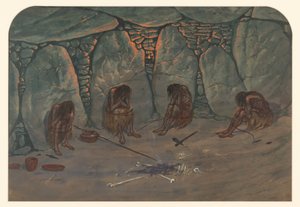 史前场景，1871年 作者 欧内斯特·亨利·格里斯特