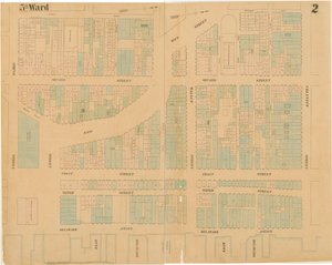 费城市地图，第1卷，第2卷，1860年（手工彩色雕刻）