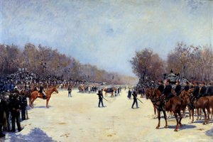 法国总统麦克马洪的葬礼 22/10/1893 欧内斯特·让·德拉哈耶 (1855-1920) 作画 1893 年 1,30 x 1,96 m。