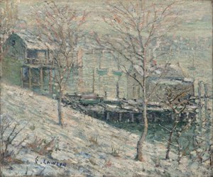 哈林河冬季场景，c.1910