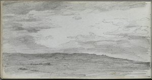 素描本》，第 34 页：景观研究 作者 欧内斯特·迈森尼尔