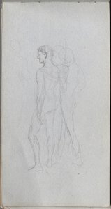 素描本》第 92 页：两幅裸体画 作者 欧内斯特·迈森尼尔
