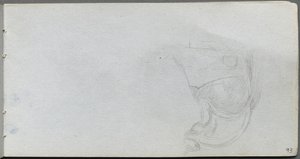 素描本，第93页：研究鞍座。 作者 让·路易斯·欧内斯特·迈森尼尔