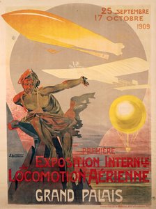 首届国际航空运动展海报，9 月 25 日至 10 月 17 日