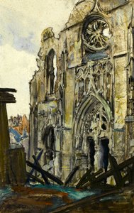 Peronne，3.1.1919（纸上的蜡笔和水粉） 作者 欧内斯特宝洁