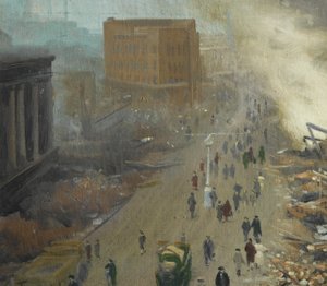 欧洲新秩序，轰炸考文垂1940年11月，1940年 作者 欧内斯特·汤森（Ernest Townsend）