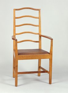 扶手椅，于1903年设计，于1923年在Peter Waals工作室制作（橡木）