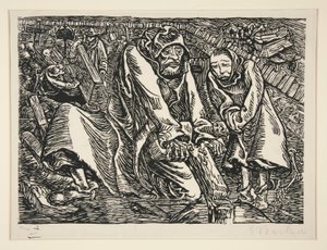 十字架和盗墓者（Kreuz- und Sargräber） 作者 恩斯特·巴拉赫（Ernst Barlach）