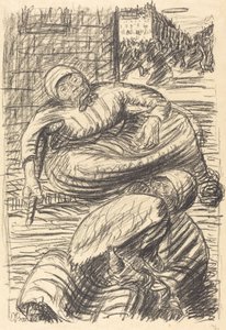 华沙的街道》，1915年出版。 作者 恩斯特·巴拉赫（Ernst Barlach）
