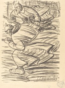攻击》，1915年出版。 作者 恩斯特·巴拉赫（Ernst Barlach）