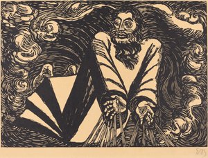 第一日，1920年。 作者 恩斯特·巴拉赫（Ernst Barlach）