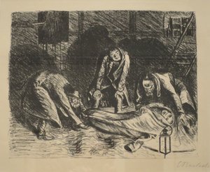 可怜的表弟》，恩斯特-巴拉赫（Ernst Barlach）创作，约 1917 年，檀香山艺术博物馆，13150 作者 恩斯特·巴拉赫（Ernst Barlach）