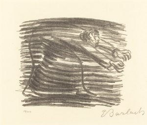 在阴影中行走，1922年。 作者 恩斯特·巴拉赫（Ernst Barlach）