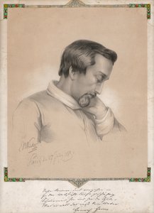 Julius Ernst Benedikt Kietz，海因里希-海涅肖像 作者 恩斯特·贝内迪克特·基茨