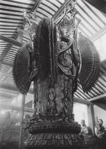 江苏祁同寺苏岔，祁同寺四禅院千手观音（黑白照片） 作者 恩斯特·波尔施曼