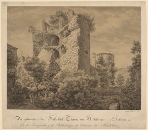 Der Gesprengte und der Bibliotheke Thurm von Heidelberger Schloß (The Exploded Tower and the Library of Heidelberg Castle) 作者 恩斯特·弗里斯
