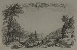 海德堡城堡的六景：封面，狩猎场景，1820年。 作者 恩斯特·弗里斯