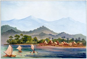 印度尼西亚苏门答腊岛的村庄，1906年