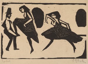 杂技舞蹈，1911年。 作者 恩斯特·路德维希·基希纳
