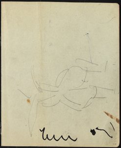 舞蹈家和表演者 素描本上的一页，约1911年。 作者 恩斯特·路德维希·基希纳