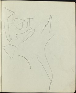 舞蹈家和表演者 素描本上的一页，约1911年。 作者 恩斯特·路德维希·基希纳