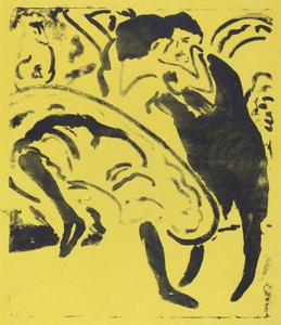 跳舞的夫妇，1909年。 作者 恩斯特·路德维希·基希纳