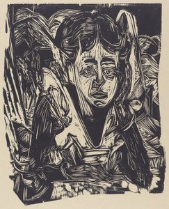 做梦的女孩》，1918年。 作者 恩斯特·路德维希·基希纳