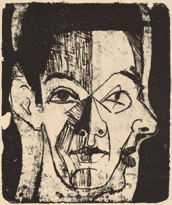 头部研究，1926年。 作者 恩斯特·路德维希·基希纳
