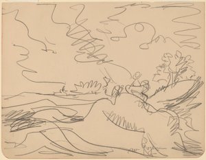 陶努斯的风景，1916年。 作者 恩斯特·路德维希·基希纳