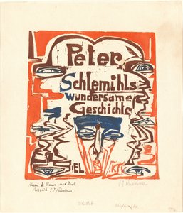 彼得-施莱密尔的神奇故事扉页，1915年。 作者 恩斯特·路德维希·基希纳