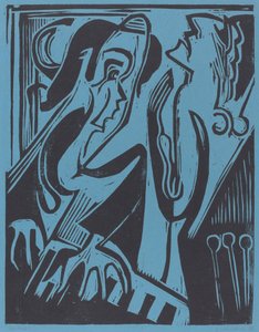 钢琴家和歌唱家，1928年。 作者 恩斯特·路德维希·基希纳