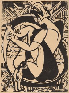 浴缸里的女人》，1936年。 作者 恩斯特·路德维希·基希纳