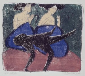 蛋糕走。 1911年 作者 恩斯特·路德维希·基希纳