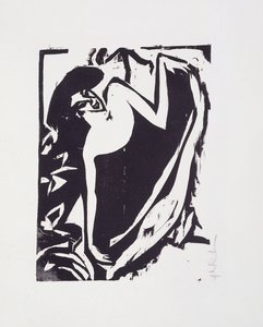 裙摆舞者，1909年 作者 恩斯特·路德维希·基希纳
