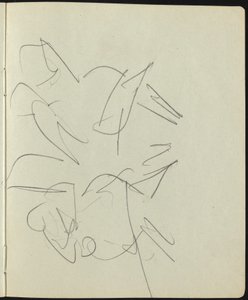 舞蹈家和表演者（素描本上的一页）。 作者 恩斯特·路德维希·基希纳