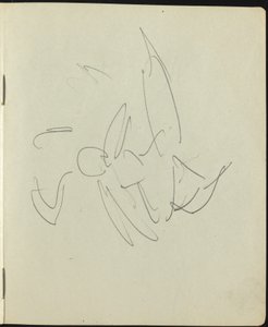 舞蹈家和表演者（素描本上的一页）。 作者 恩斯特·路德维希·基希纳
