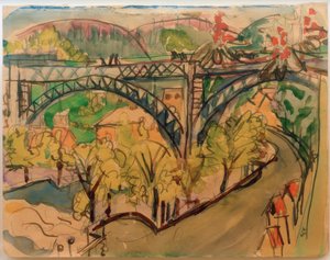 ELKirchner，铁路桥梁- 1916 作者 恩斯特·路德维希·基希纳