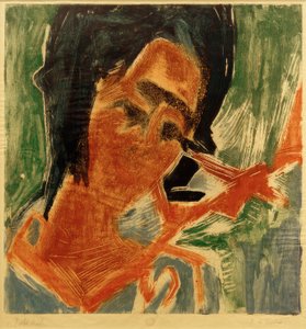 ELKirchner，年轻女孩 作者 恩斯特·路德维希·基希纳