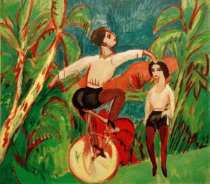 unicyclists 作者 恩斯特·路德维希·基希纳