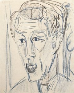 Bauknecht的负责人；包克内希的头，1922年 作者 Ernst Ludwig Kirchner
