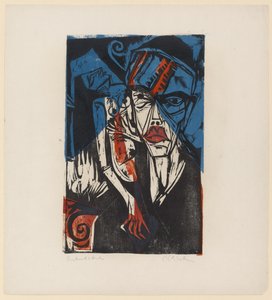 Peter Schlemihl的插图作者：Adalbert von Chamisso，1915年（彩色木刻） 作者 恩斯特·路德维希·基希纳