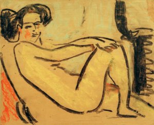 躺在炉子上的女孩 作者 恩斯特·路德维希·基希纳